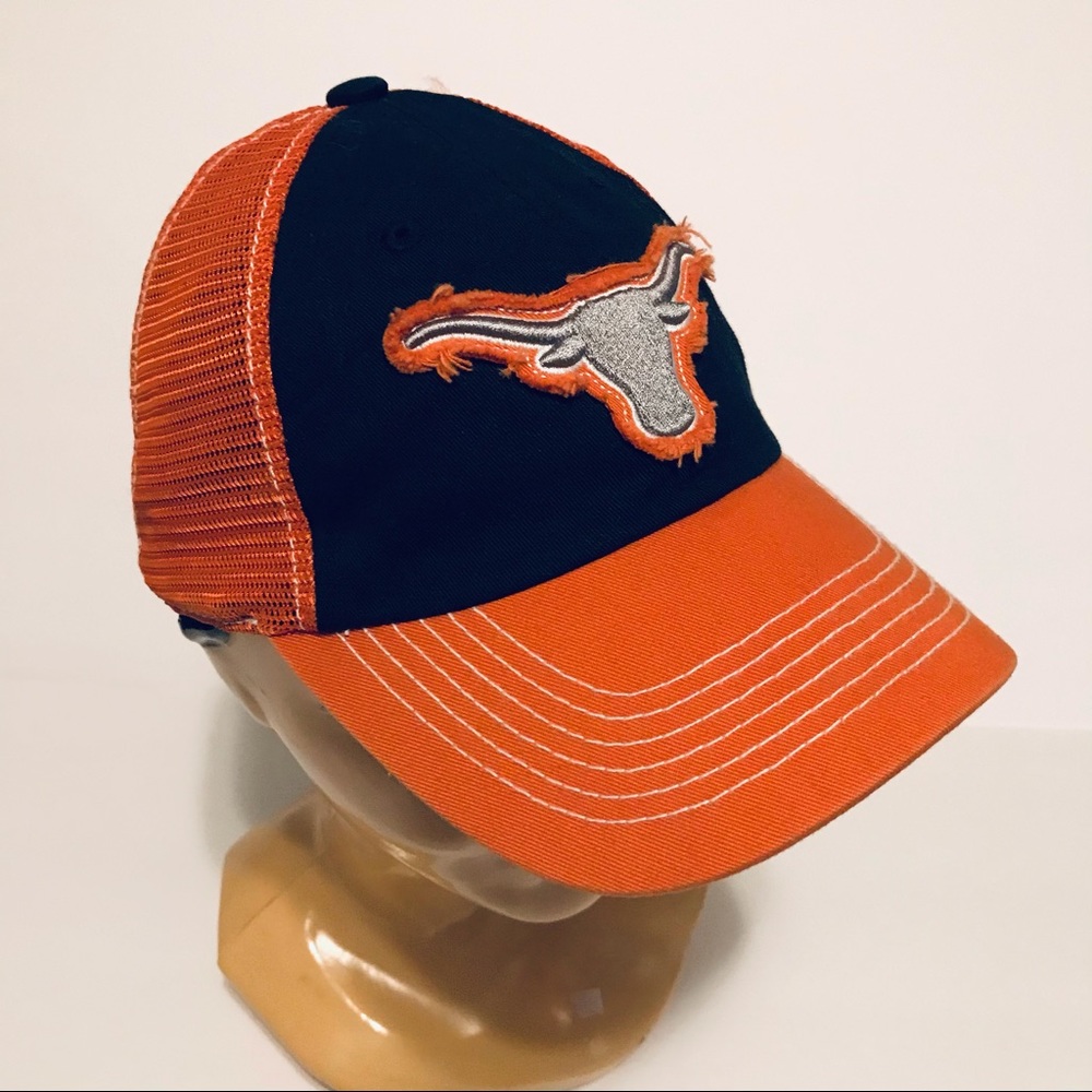 Y2K Texas Longhorns Trucker Hat Orange SnapBack